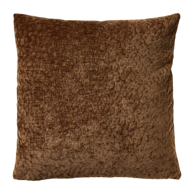 Kussen animal jaquard - bruin - 45x45 cm 