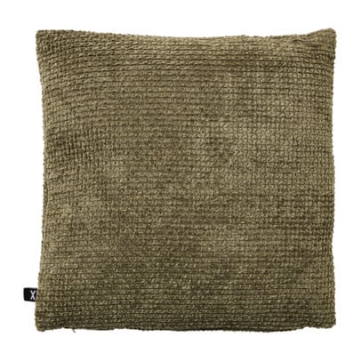 Kussen geblokt klein - groen - 45x45 cm