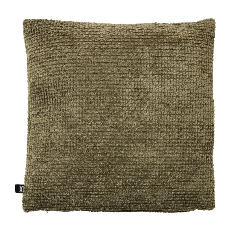 Kussen geblokt klein - groen - 45x45 cm 