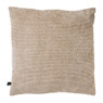 Kussen geblokt groot - beige - 60x60 cm 