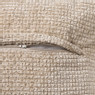 Kussen geblokt groot - beige - 60x60 cm 