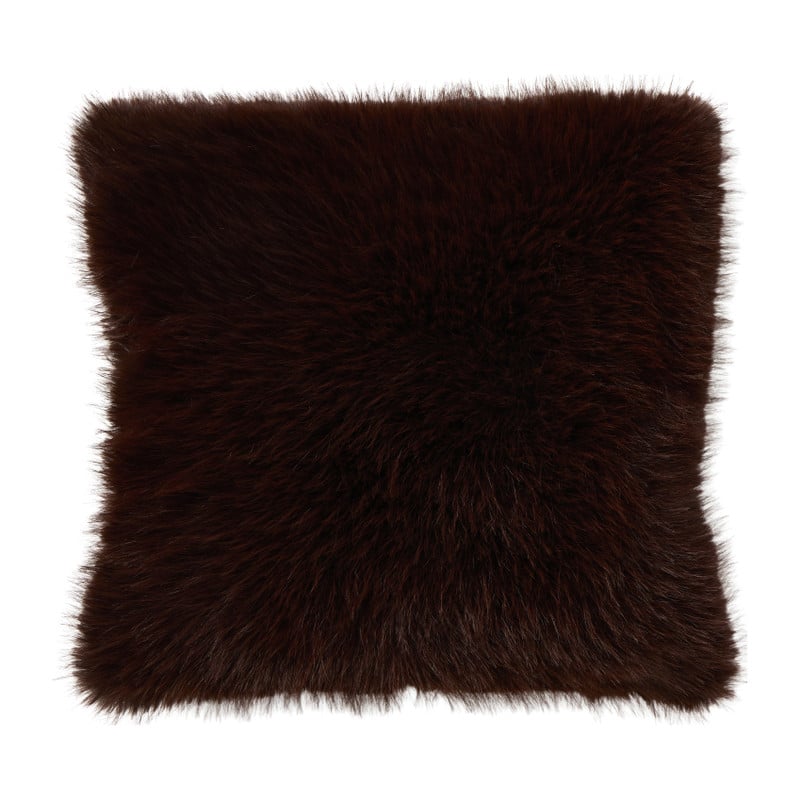 Kussen harig - bordeaux rood - 45x45 cm