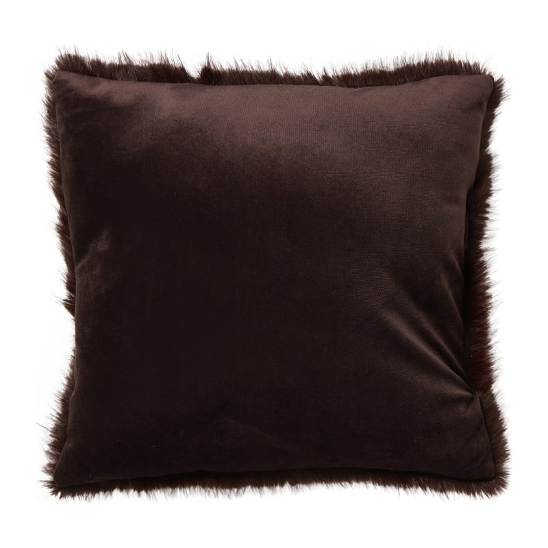 Kussen harig - bordeaux rood - 45x45 cm