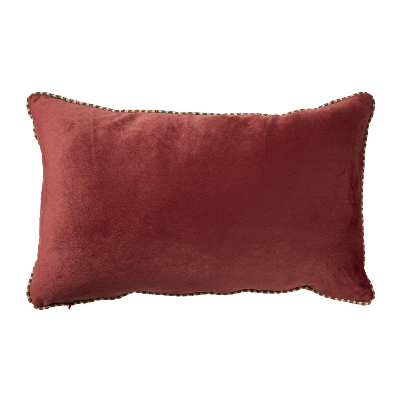 Kussen velvet zonnetjes - rood - 30x50 cm 