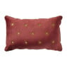 Kussen velvet zonnetjes - rood - 30x50 cm 