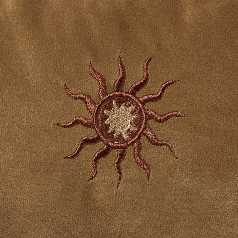 Mini kussen velvet zonnetje - geel - 20x30 cm