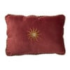 Mini kussen velvet zonnetje - bruin - 20x30 cm