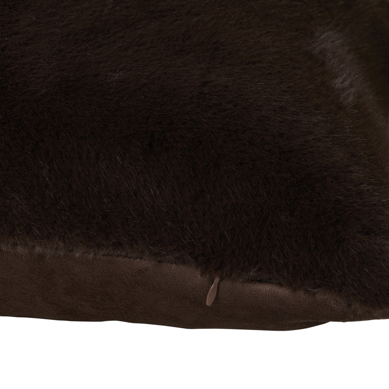 Kussen faux fur - bruin - 45x45 cm 