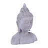 Boeddha hoofd - grijs - 11,5x21x26 cm