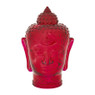 Boeddha hoofd glas - roze - 16x14x23 cm
