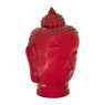 Boeddha hoofd glas - roze - 16x14x23 cm