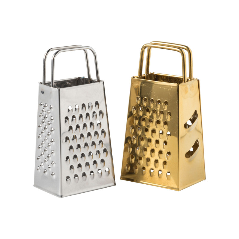 Rasp amberblokje - zilverkleurig - 8x3.7x2.7 cm