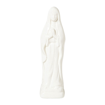 Heilige Maria beeldje - wit - 4.2x4x14.5 cm