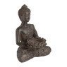 Boeddha gebloemd + theelichthouder - 15 cm