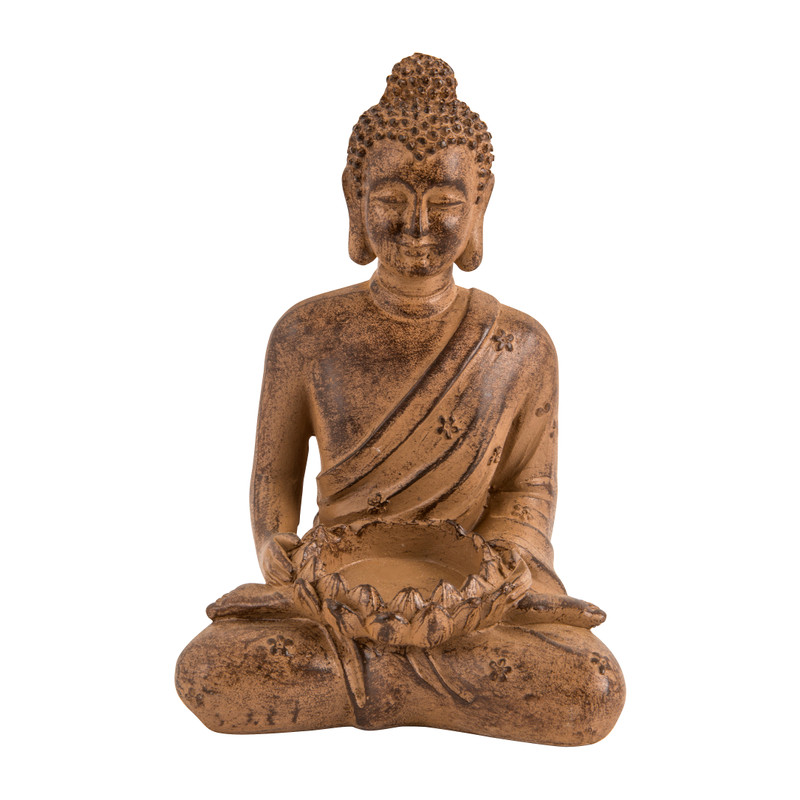 Boeddha theelichthouder - 16 cm 
