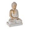 Boeddha zittend - cement/goud - 15.5x9.5x24.5 cm