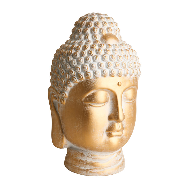 Boeddha hoofd XL - goud - 23x23x40 cm