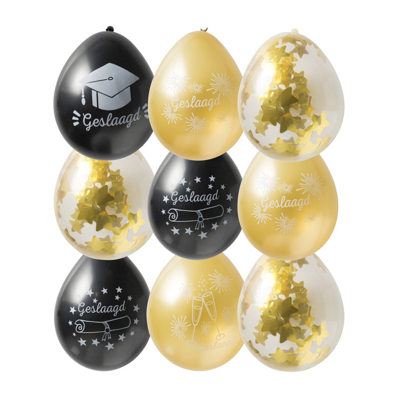Ballonnenset - geslaagd - 9 stuks