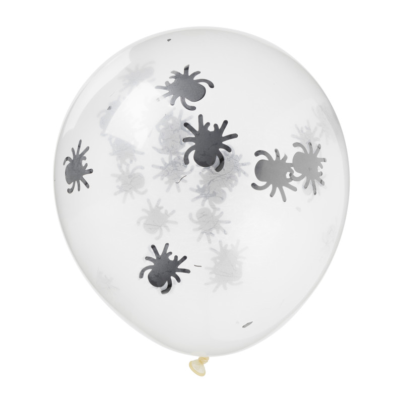 Confetti ballon halloween - transparant - 6 stuks