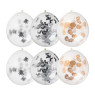 Confetti ballon halloween - transparant - 6 stuks