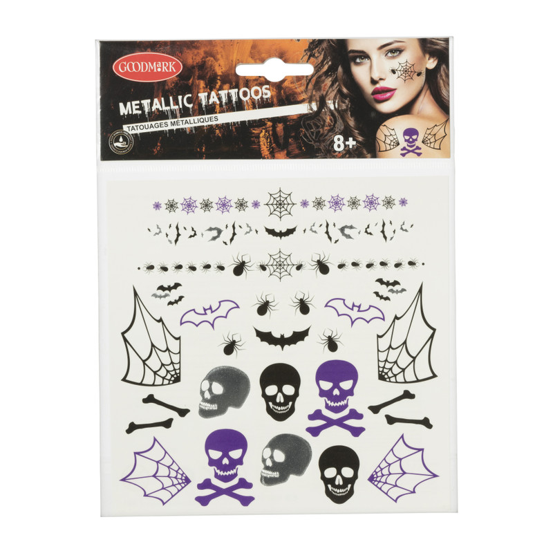 Halloween metallic tattoo - diverse varianten