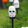 Solar tuinlamp schedel - wit/zwart - ø7x36.5 cm