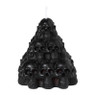 Bloedende kaars skelet pyramide - zwart - 7x7x7 cm