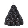 Bloedende kaars skelet pyramide - zwart - 7x7x7 cm