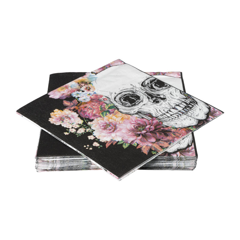 Servetten Day of the Dead - set van 20 - 19x17 cm