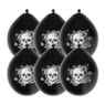 Ballonnen Day of the Dead - zwart/wit - set van 6