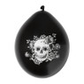 Ballonnen Day of the Dead - zwart/wit - set van 6