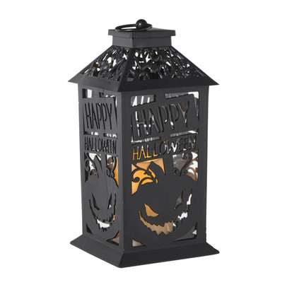 Lantaarn halloween - zwart - 30.5x14x14 cm