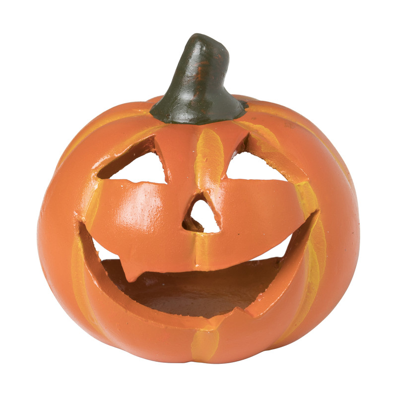 Waxinelichthouder pompoen - diverse varianten - 8x8.5x10 cm 