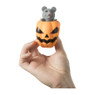 Stressbal pompoen met muis - oranje/grijs - ø6x6 cm