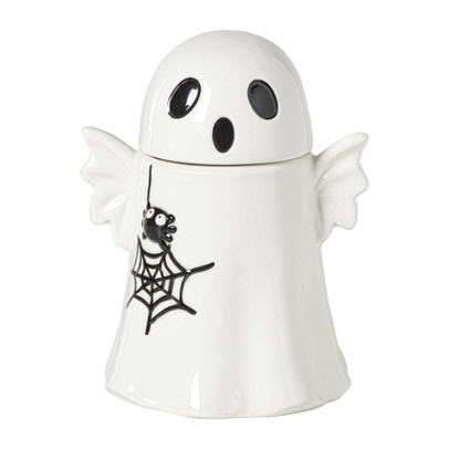 Spookje snoeppot - wit - 18.7x14x12 cm