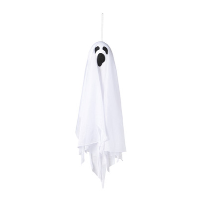 Hangdecoratie spook - wit - 30x50x3 cm