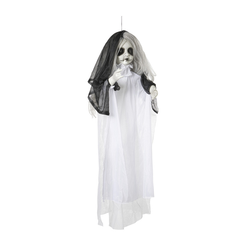 Halloween pop met licht en geluid - wit - 90x50x15 cm