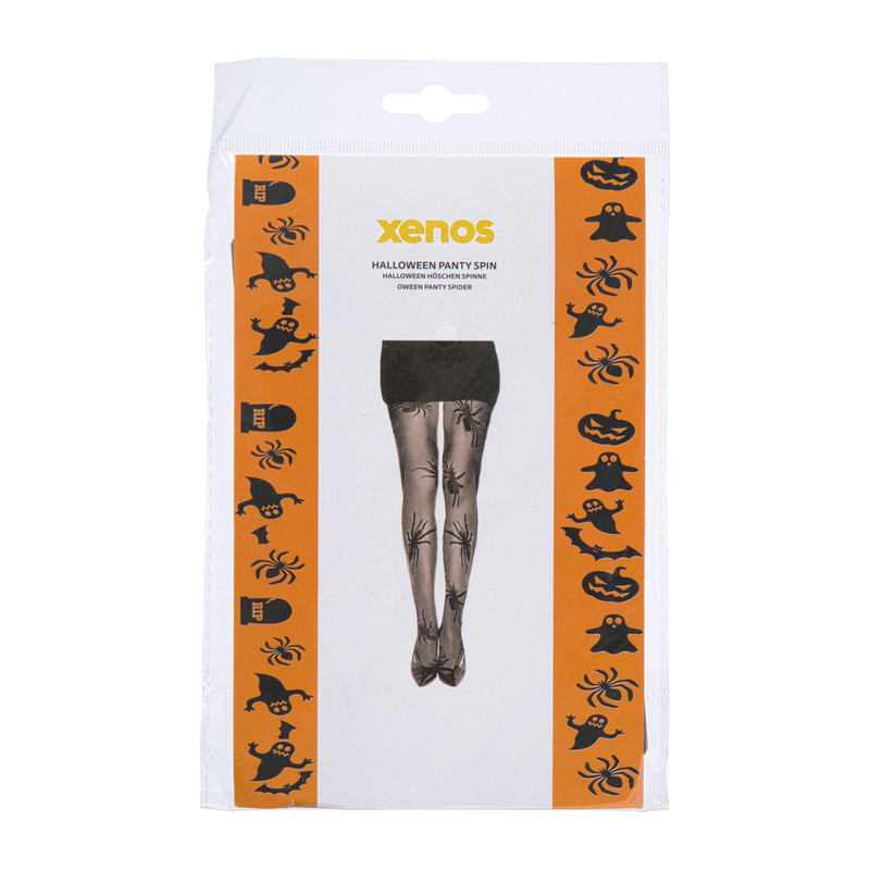 Halloween panty spinnen - zwart - one size