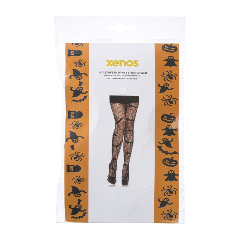 Halloween panty spinnenweb - zwart - one size