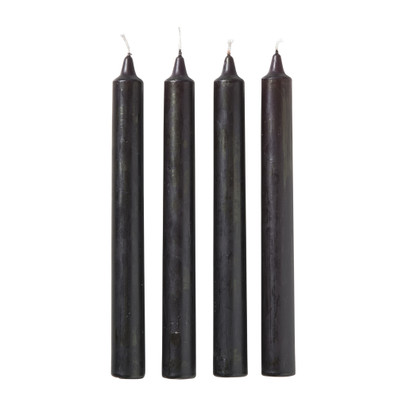 Halloween tears candles - zwart - set van 4
