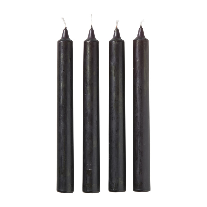 Halloween tears candles - zwart - set van 4
