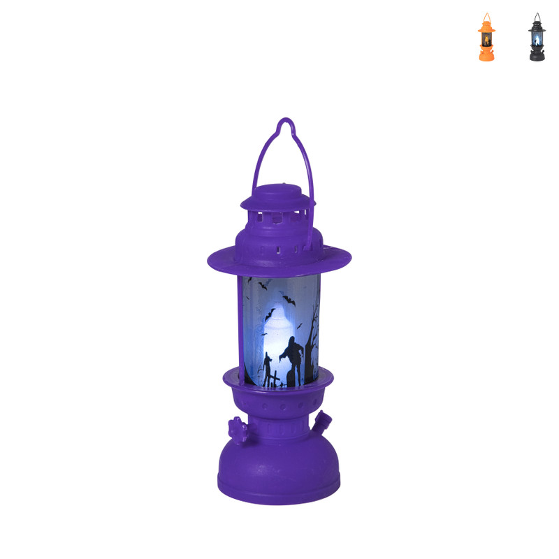 Halloween LED lantaarn - diverse varianten - ø10x17 cm