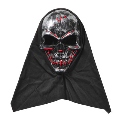 Halloween masker skelet - zwart - 30x20x5 cm