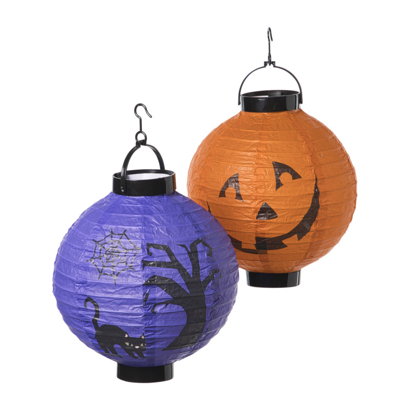 Halloween lampion - oranje - ø20x20 cm