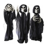 Halloween decoratie stekers skelet - zwart - 60 cm - set van 3