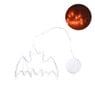 Halloween LED vleermuis - transparant/oranje - 20x13 cm