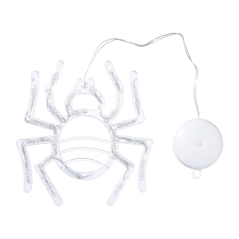 Halloween LED spin - transparant/oranje - 19x20 cm