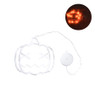 Halloween LED pompoen - transparant/oranje - 21x20 cm