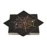Halloween servetten spinnenweb - zwart - set van 16