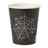 Halloween bekers spinnenweb - zwart - set van 8 
